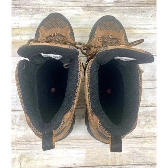 Merrell Men's J06051 Hiking Boots Brown Suede & Mesh Size 9.5 Vibram Sole - Picture 9 of 10